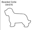 Bearded collie pepparkaksform