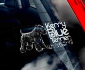 Kerry blue terrier bildekal - on board