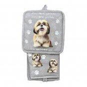 Shih tzu köksset grytlapp/vante/handduk 2