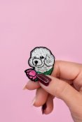 Bichon frisé brosch Malicieuse