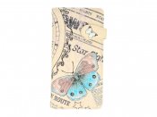 Fjärilar creme plånbok lång