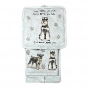 Schnauzer köksset grytlapp/vante/handduk