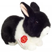 Kanin mjukisdjur svart-vit 23 cm Teddy Hermann