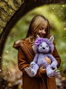 Troll mjukisdjur 29 cm Amethyst Boo Bearhouse by Charlie Bears