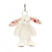 Blossom Cream Bunny 'Berry' Bag Charm JellyCat