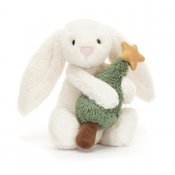 Kanin mjukisdjur Bashful Bunny with Christmas Tree JellyCat