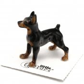 Dvärgpinscher miniatyr porslinsfigur Zeus