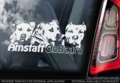 American staffordshire terrier bildekal 3 - on board