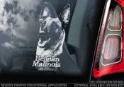 Belgisk vallhund malinois bildekal V16 - on board