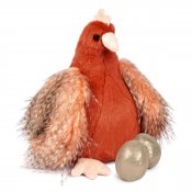 Höna mjukisdjur med gyllene ägg 30 cm DouDou