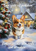 Welsh corgi pembroke varningsskylt jul 1 JB