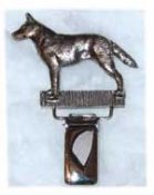 Australian kelpie nummerlappshållare silveröverdrag
