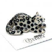 Snöleopard miniatyr porslinsfigur King