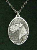 Airedaleterrier tjeckisk medaljong (hängsmycke)