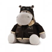 Flodhäst mjukisdjur 30 cm Po the Hippo Aviator Orange Toys