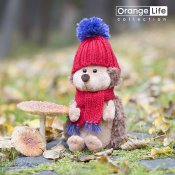 Igelkott mjukisdjur Prickle the Hedgehog in red hat 18 cm Orange Toys