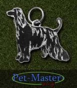 Afghanhund (helfigur) hängsmycke av sterling silver finskt