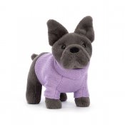 Fransk bulldogg mjukisdjur Sweater French Bulldog Purple Jellycat