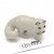 Polarräv miniatyr porslinsfigur Blizzard Arctic Fox