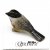 Fågel miniatyr porslinsfigur Beebay Chickadee