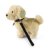 Golden retriever mjukisdjur med koppel 25 cm Rappa