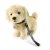 Golden retriever mjukisdjur med koppel 25 cm Rappa