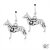 Hollandse herdershond (korthårig) örhängen av silver med får