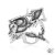 Papillon hängsmycke av silver travandes