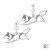 Shetland sheepdog örhängen av silver hoppande