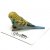 Parakit miniatyr porslinsfigur Mojito Green Parakeet