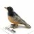 Fågel miniatyr porslinsfigur Cheerup American Robin