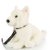 Vit herdehund mjukisdjur med halsband Uni