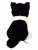 Katt mjukisdjur svart/vit 20 cm sittande Teddy Hermann