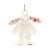 Blossom Cream Bunny 'Berry' Bag Charm JellyCat