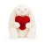 Kanin med hjärta mjukisdjur Bashful Red Love Heart Bunny medium JellyCat