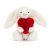 Kanin med hjärta mjukisdjur Red love heart Bashful Bunny little JellyCat
