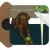 Glasunderlägg Labrador retriever (brun) 2-pack I know