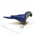 Papegoja miniatyr porslinsfigur Arara Macaw