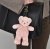 Nallebjörn väskhänge rosa DouDou