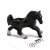 Häst miniatyr porslinsfigur Star Black Horse