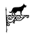 Tysk schäferhund hängande prydnad olika siluetter