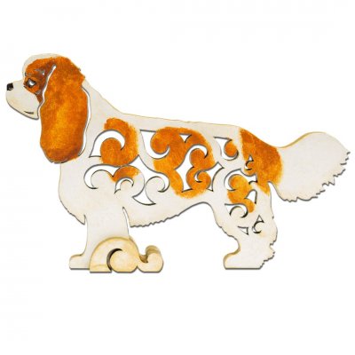 Cavalier king charles spaniel rysk figurin