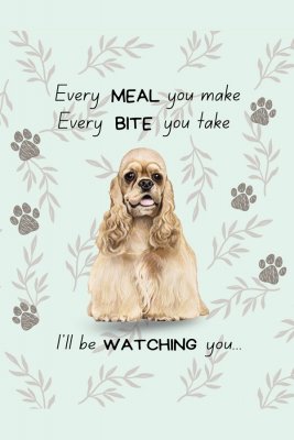 Amerikansk cocker spaniel köksset grytlapp/vante/handduk