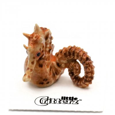 Sjöhäst miniatyr porslinsfigur Dancer Big Belly Seahorse