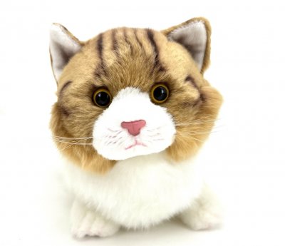 Katt mjukisdjur 29 cm röd/vit Vivantti
