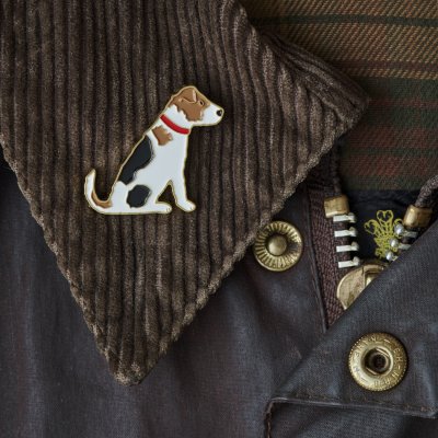 Jack russell terrier emaljpin/brosch Sweet William