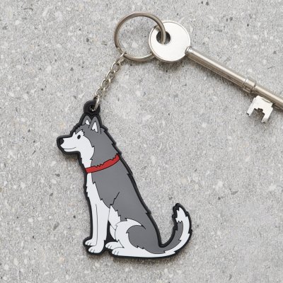 Siberian husky nyckelring Sweet William