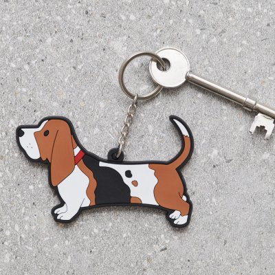 Basset hound nyckelring Sweet William