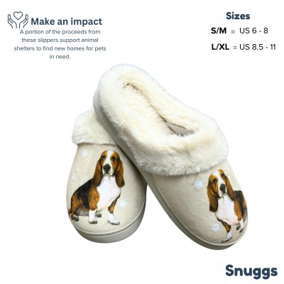 Basset hound tofflor ES