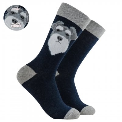 Dvärgschnauzer / schnauzer strumpor 2-pack fluffy 1 Soctopus